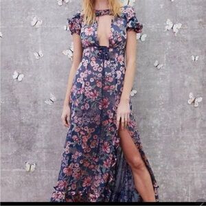 For Love and Lemons Flora Maxi Dress size XS NWOT